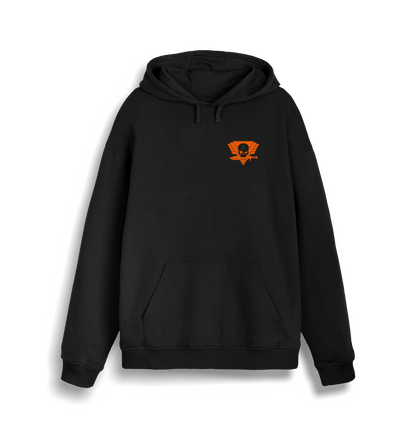 Black Printed Sweater Front