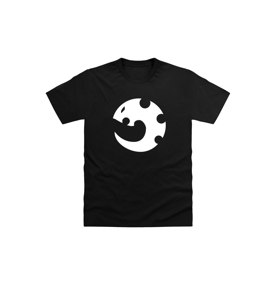 Black Printed Kids T-Shirt