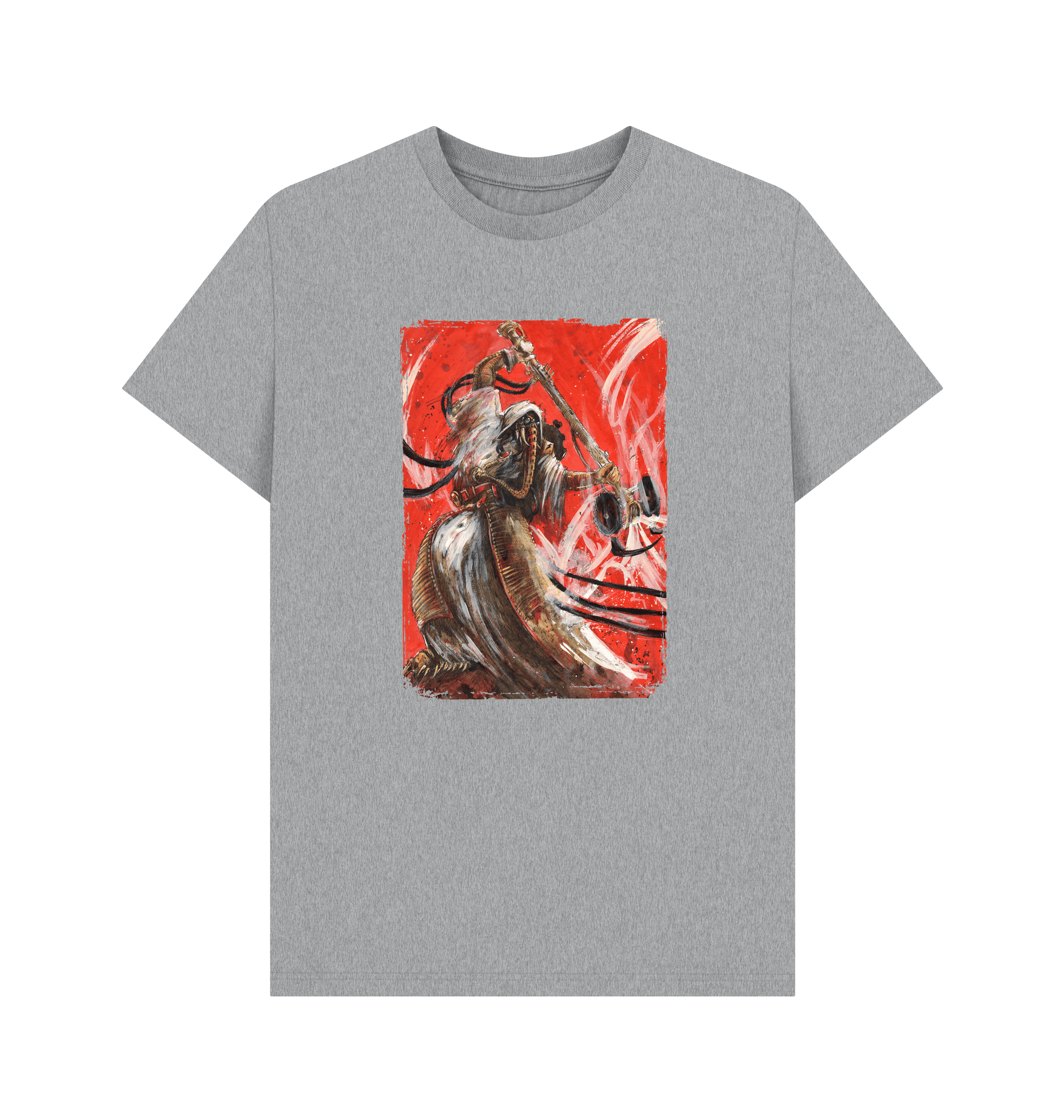 Athletic Grey GRIMDARK - Tech-Priest T Shirt
