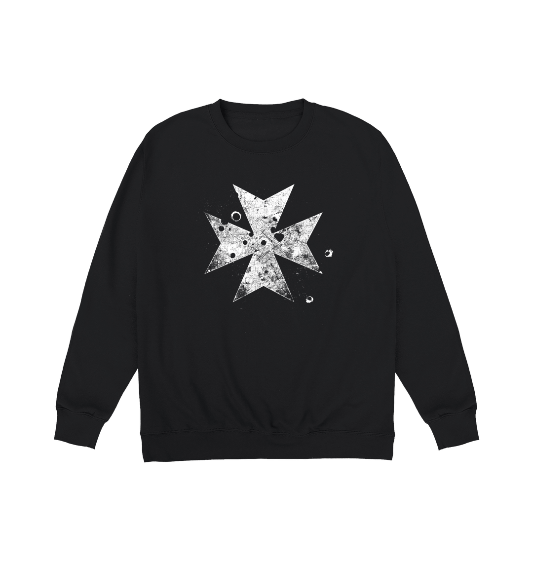 Deep Black Printed Sweater
