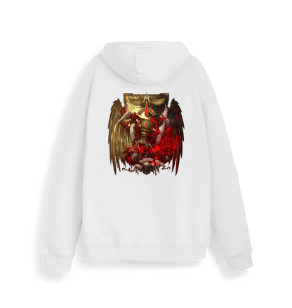 White Printed Sweater Back