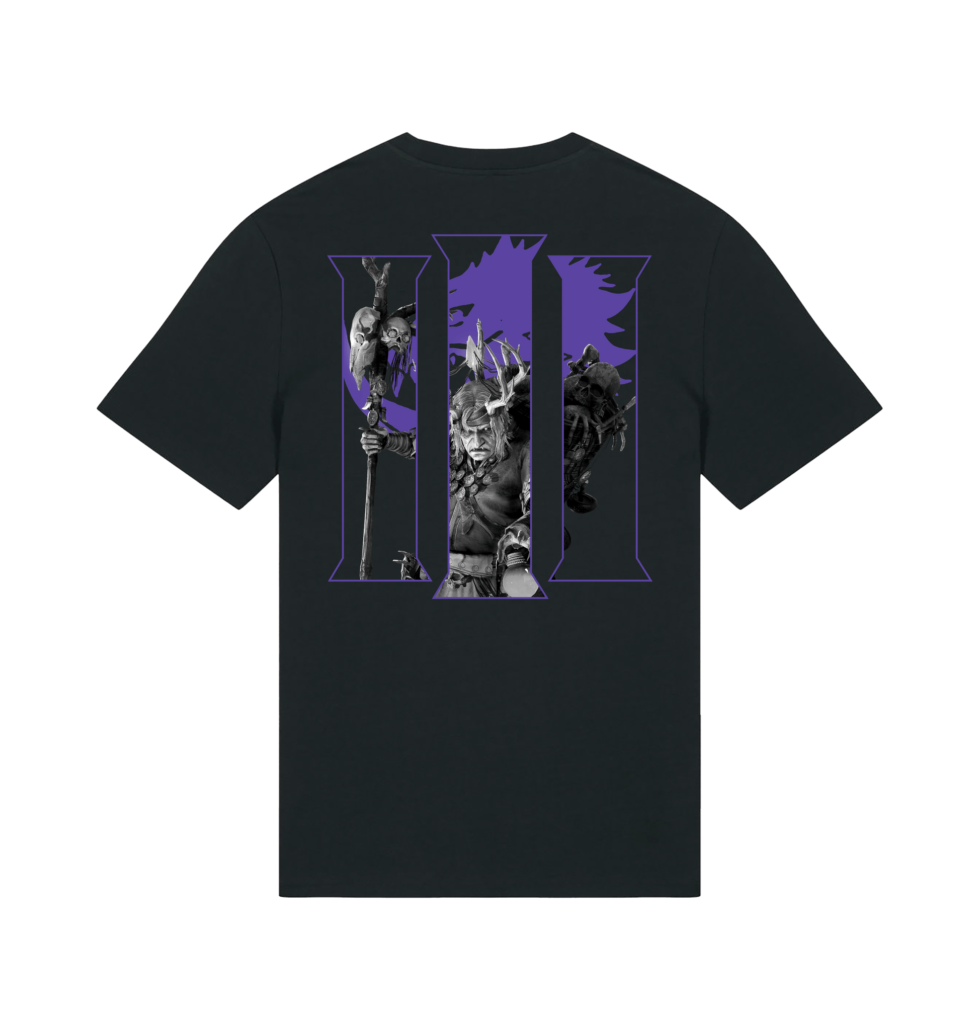 Black Printed T-shirt Back