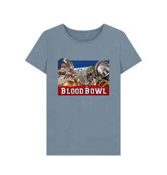 Stone Blue Blood Bowl Fitted T Shirt