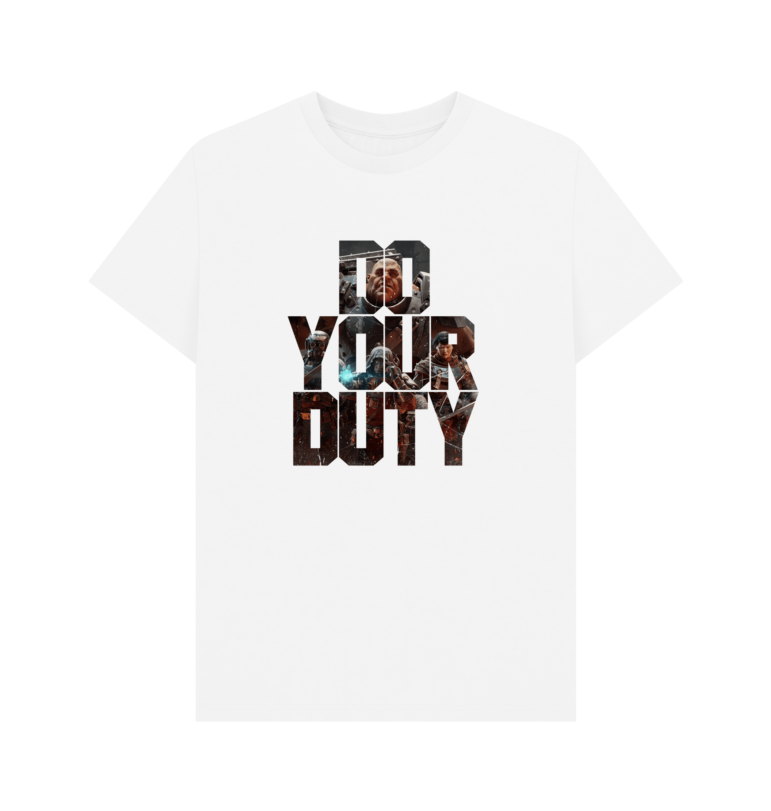 White Warhammer 40,000: Darktide Do Your Duty T Shirt