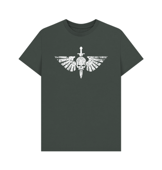 Dark Grey Space Marines Battleworn Insignia T Shirt