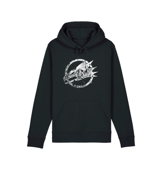 Black Printed Hoody Front