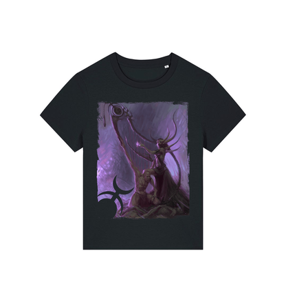Black Printed T-shirt Front