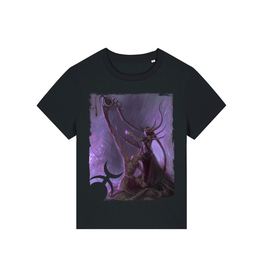Black Printed T-shirt Front
