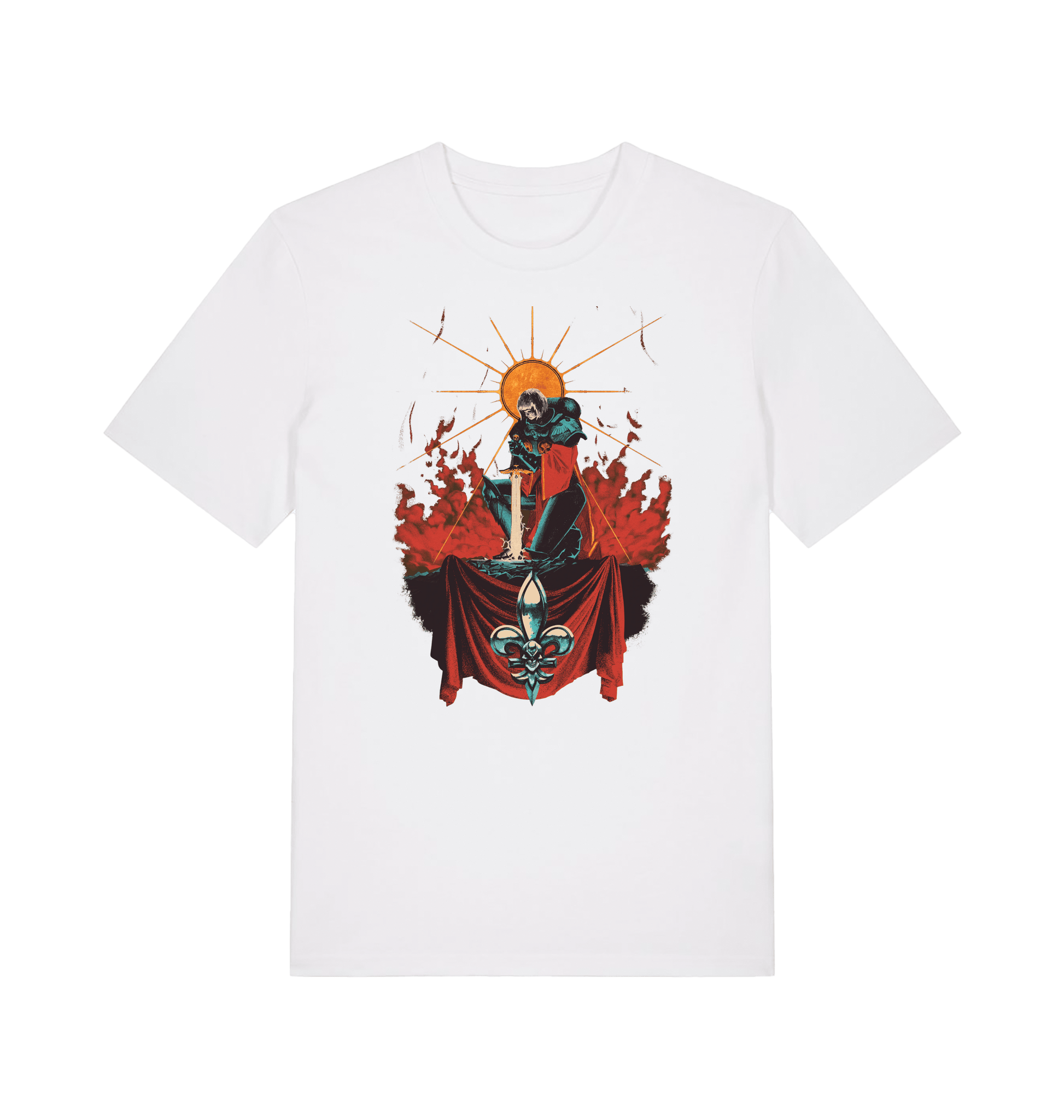 White Printed T-shirt Front