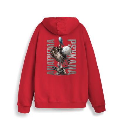 Red Printed Sweater Back
