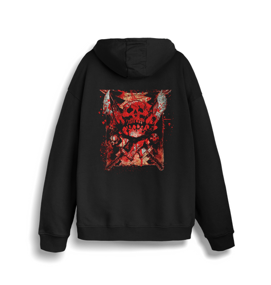 Black Printed Sweater Back