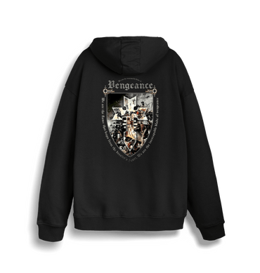 Black Printed Sweater Back