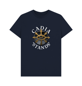 Navy Blue Cadia 'Stands' T Shirt