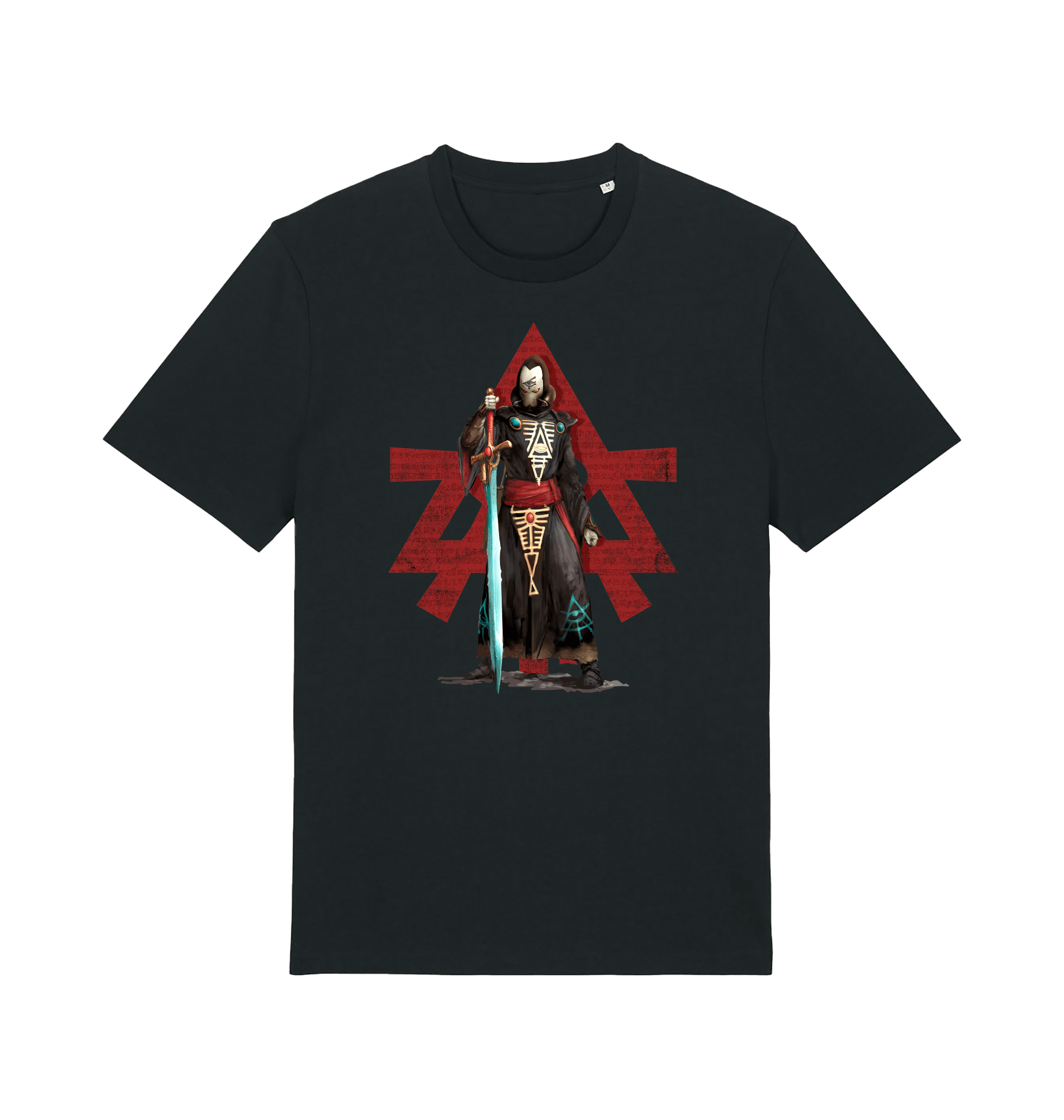Black Printed T-shirt Front
