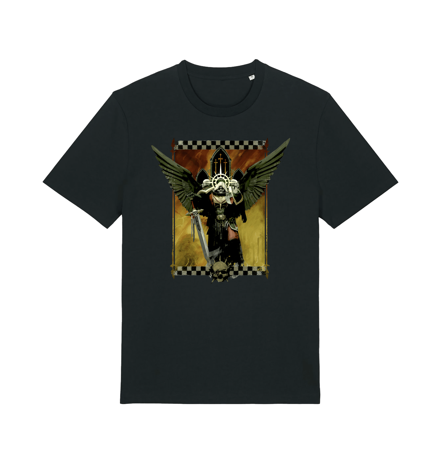 Black Printed T-shirt Front