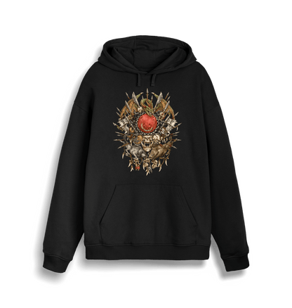 Black Premium Warhammer The Old World Orc & Goblin Tribes Crest Hoodie