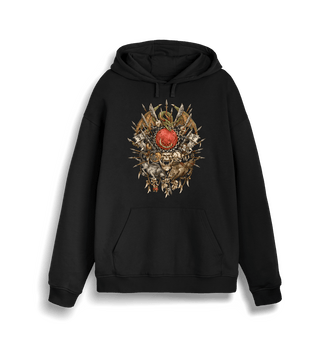 Black Premium Warhammer The Old World Orc & Goblin Tribes Crest Hoodie