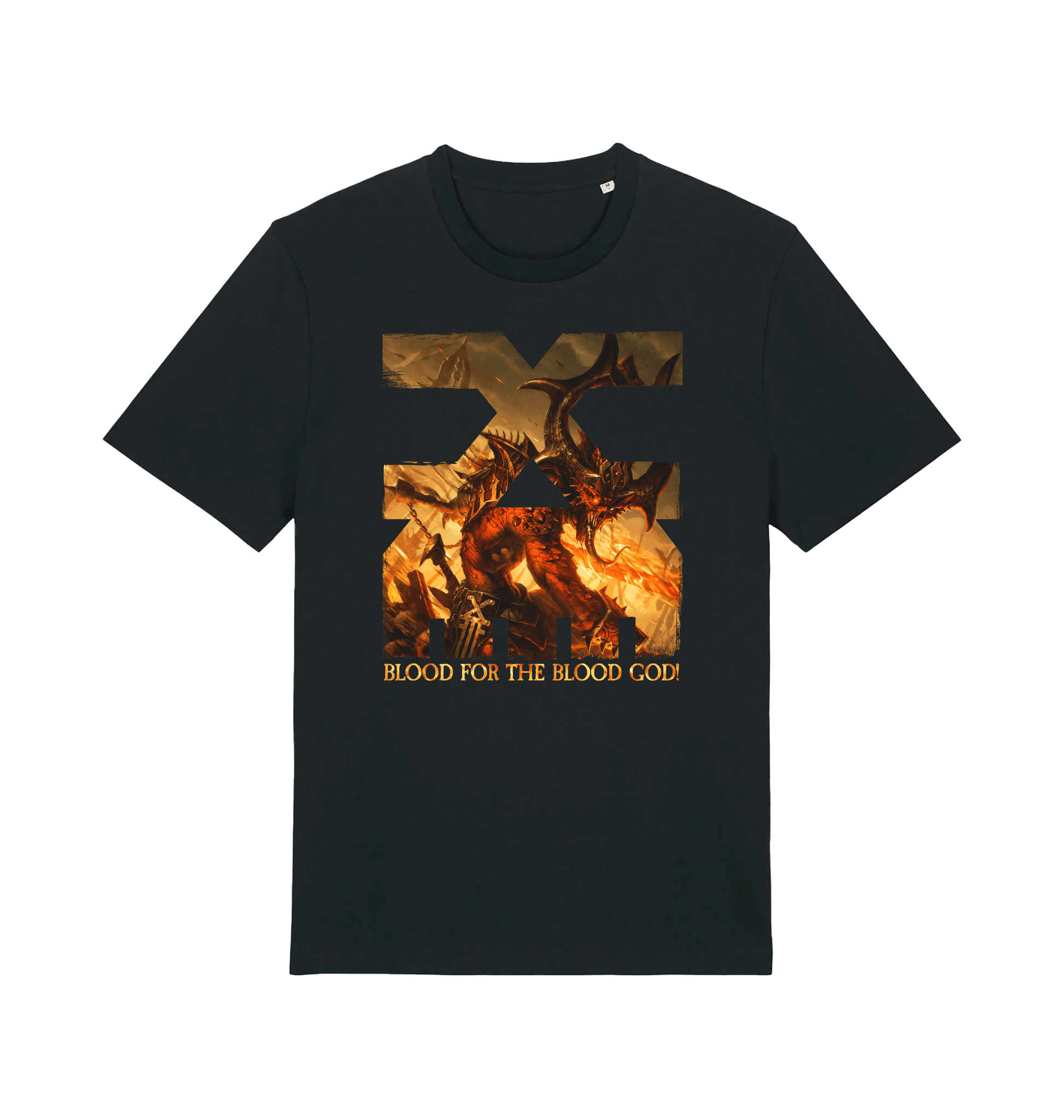 Black Printed T-shirt Front