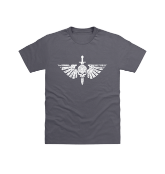 Charcoal Space Marines Battleworn Insignia T Shirt