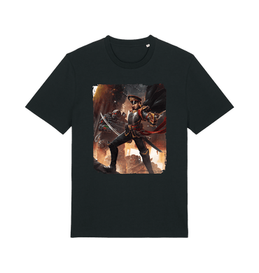 Black Printed T-shirt Front