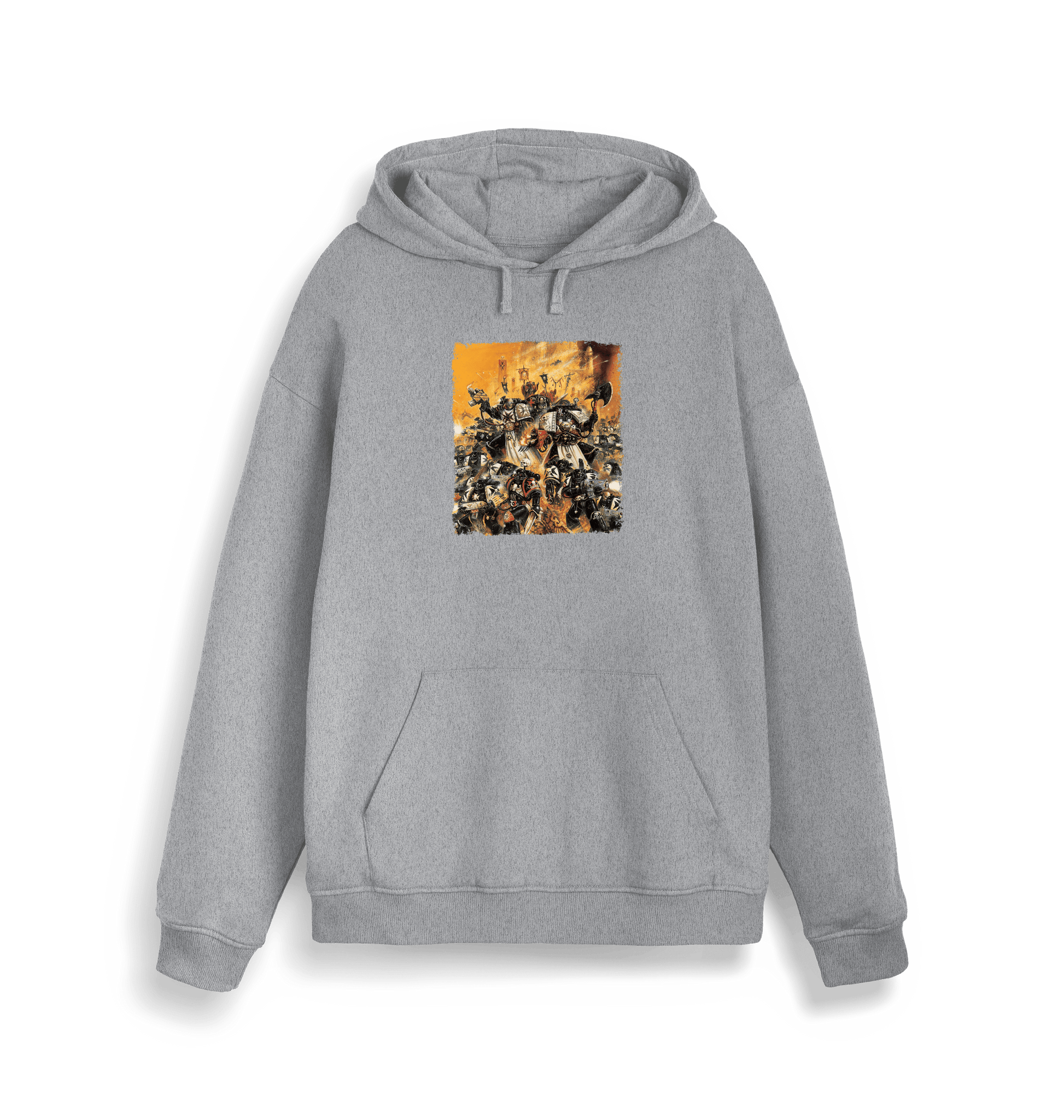 Heather Grey Printed Sweater Front