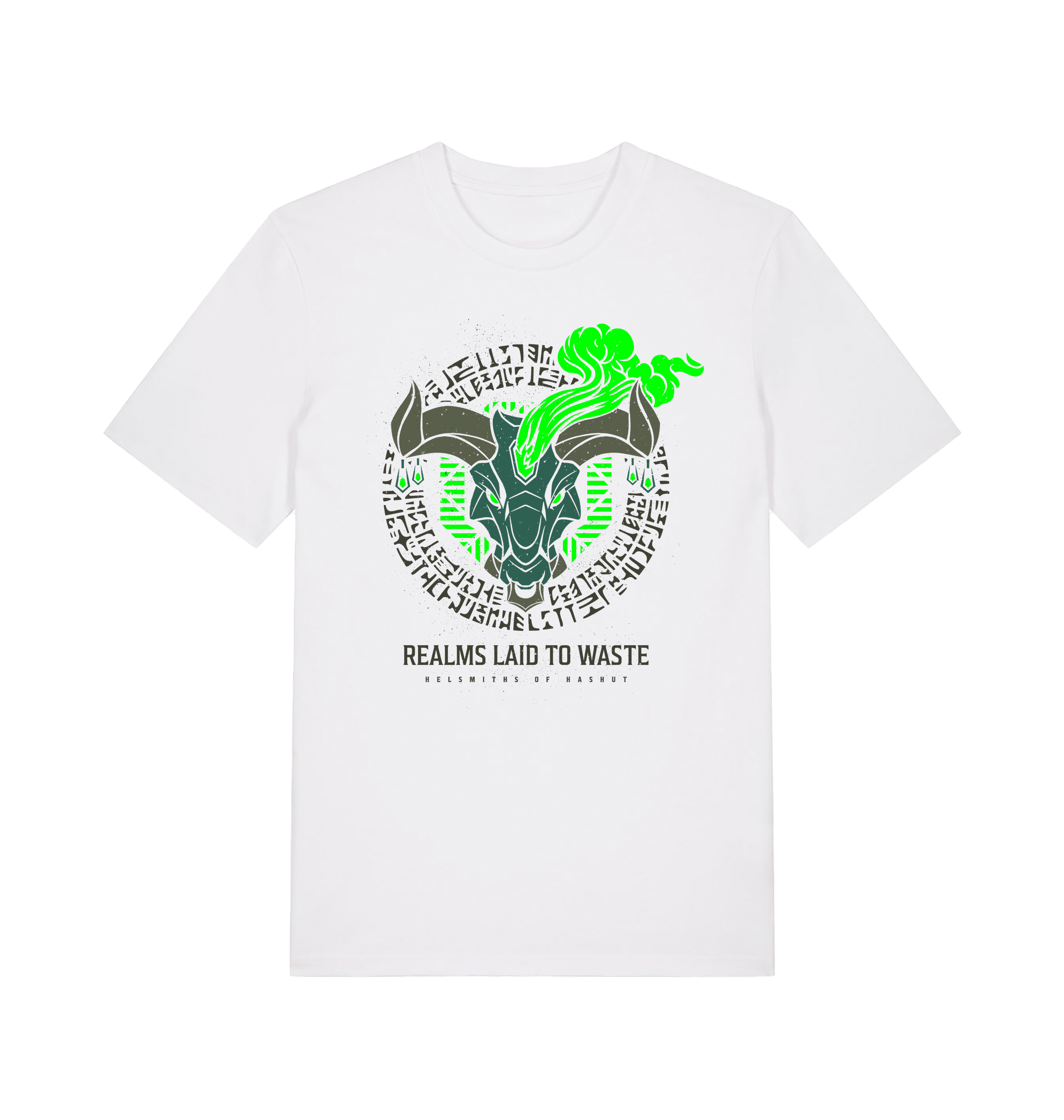 White Printed T-shirt Front