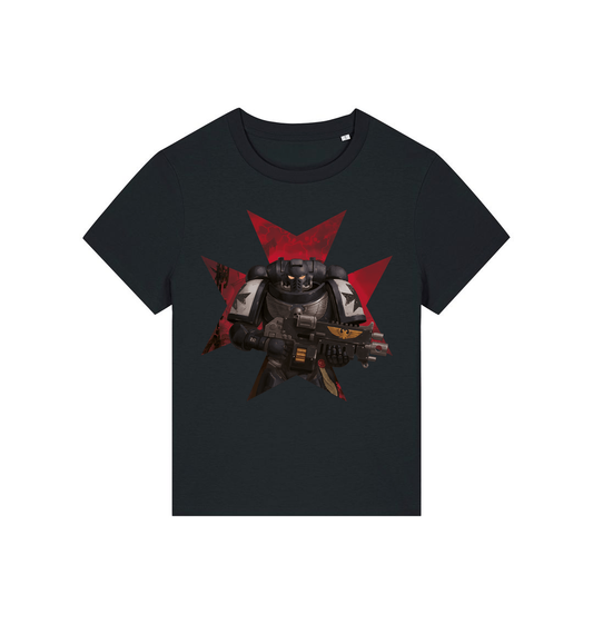 Black Printed T-shirt Front