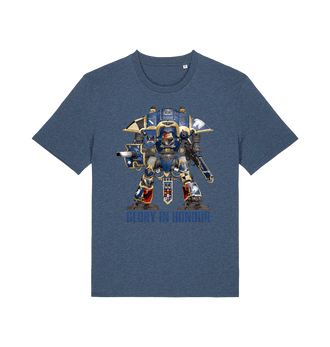 Dark Heather Blue Printed T-shirt