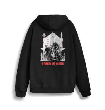 Black Printed Sweater Back