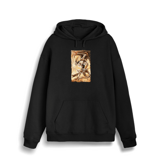 Black Printed Sweater Front