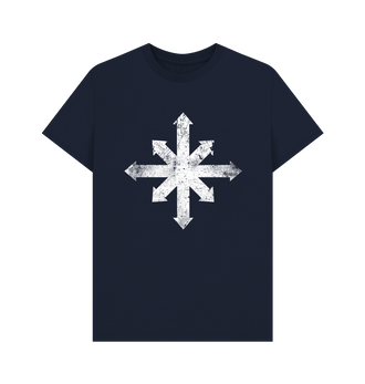 Navy Blue Chaos Space Marines Battleworn Insignia T Shirt