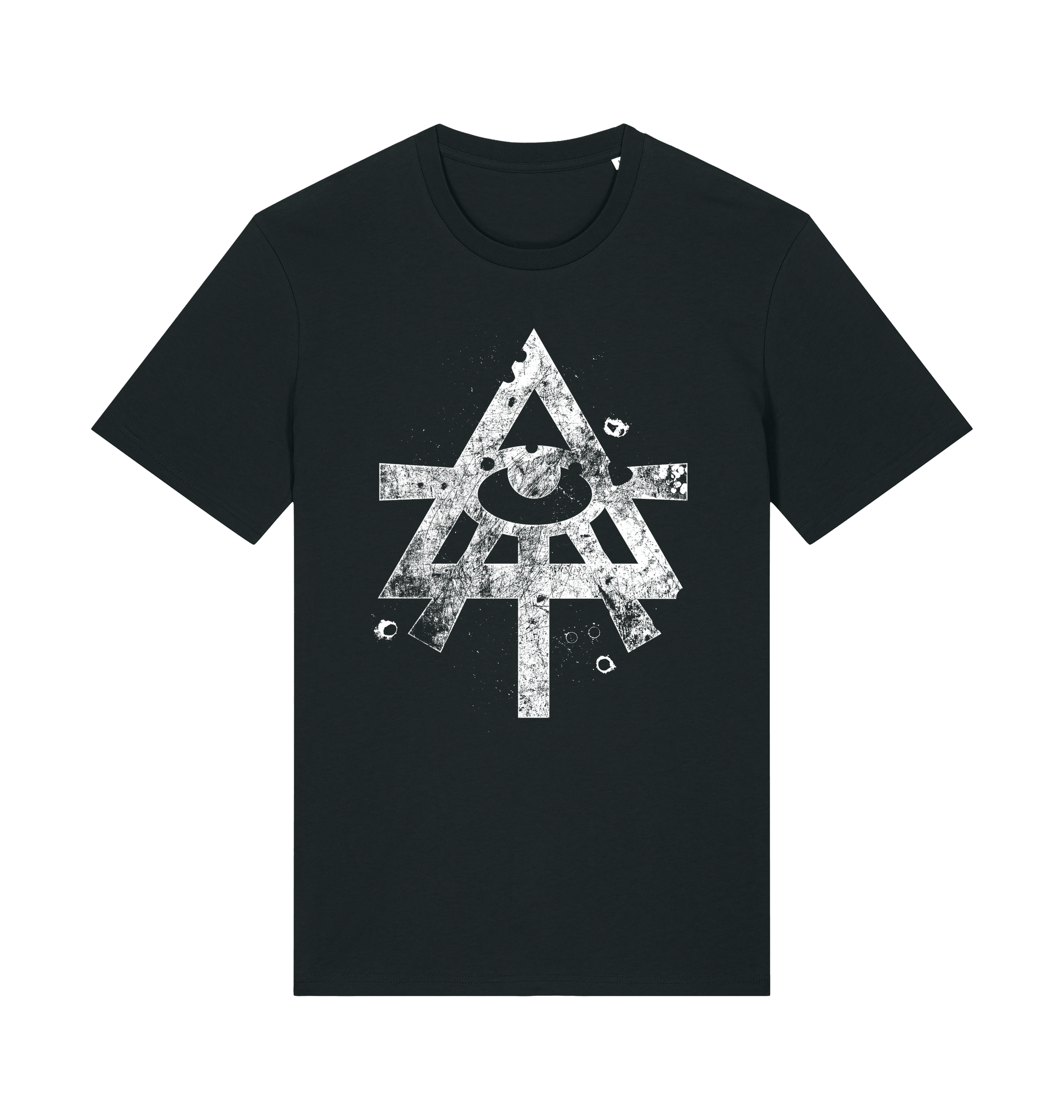 Black Printed T-shirt Front