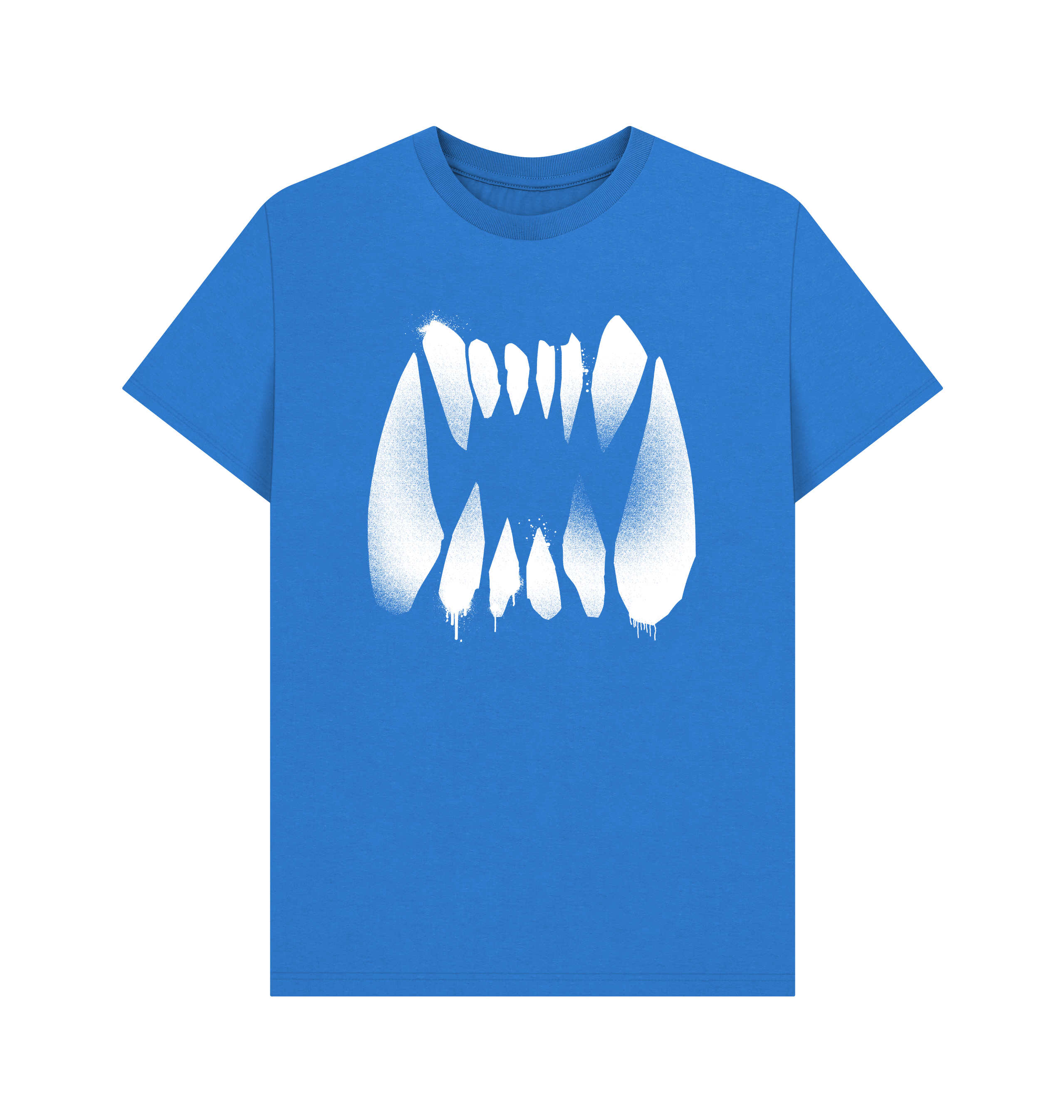 Bright Blue Destruction Graffiti Insignia T Shirt