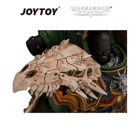 JOYTOY Warhammer The Horus Heresy - Salamanders, Vulkan, Primarch of the XVIIIth Legion with Dawnbringer, The Furnace's Heart and Dragon's Breath Gauntlet (1/18 Scale) Preorder & Exclusive T Shirt USA