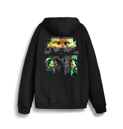 Black Printed Sweater Back