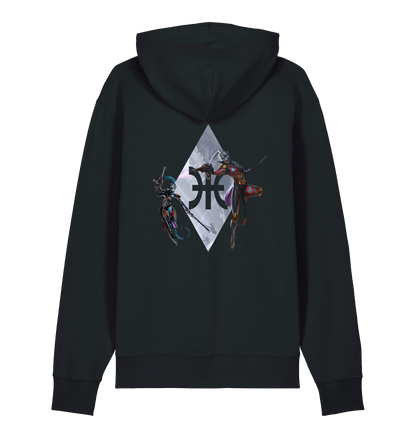 Black Printed Sweater Back