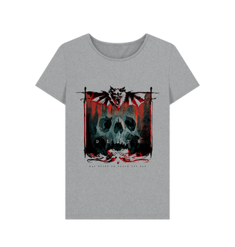 Athletic Grey Skull Fitted T Shirt