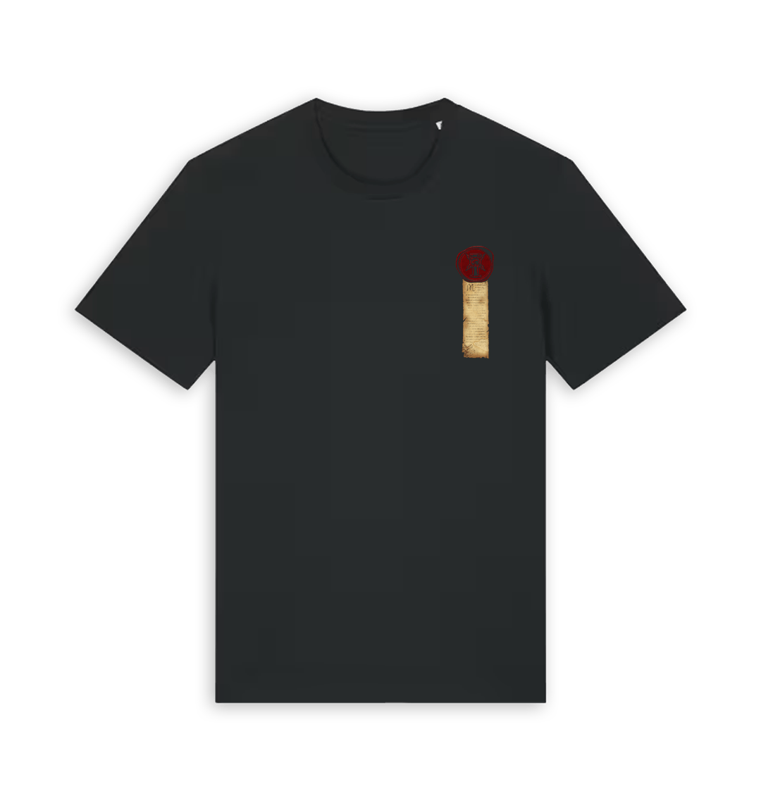Black Printed T-shirt Front