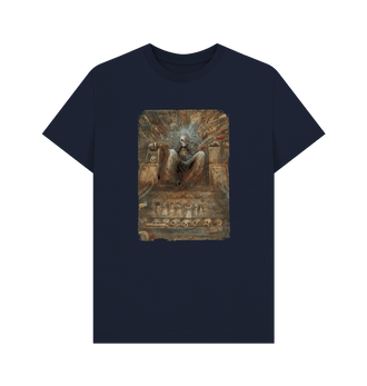 Navy Blue Premium GRIMDARK - The Golden Throne T Shirt