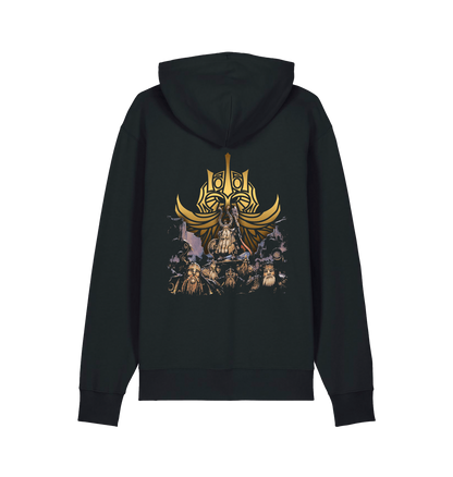 Black Printed Sweater Back