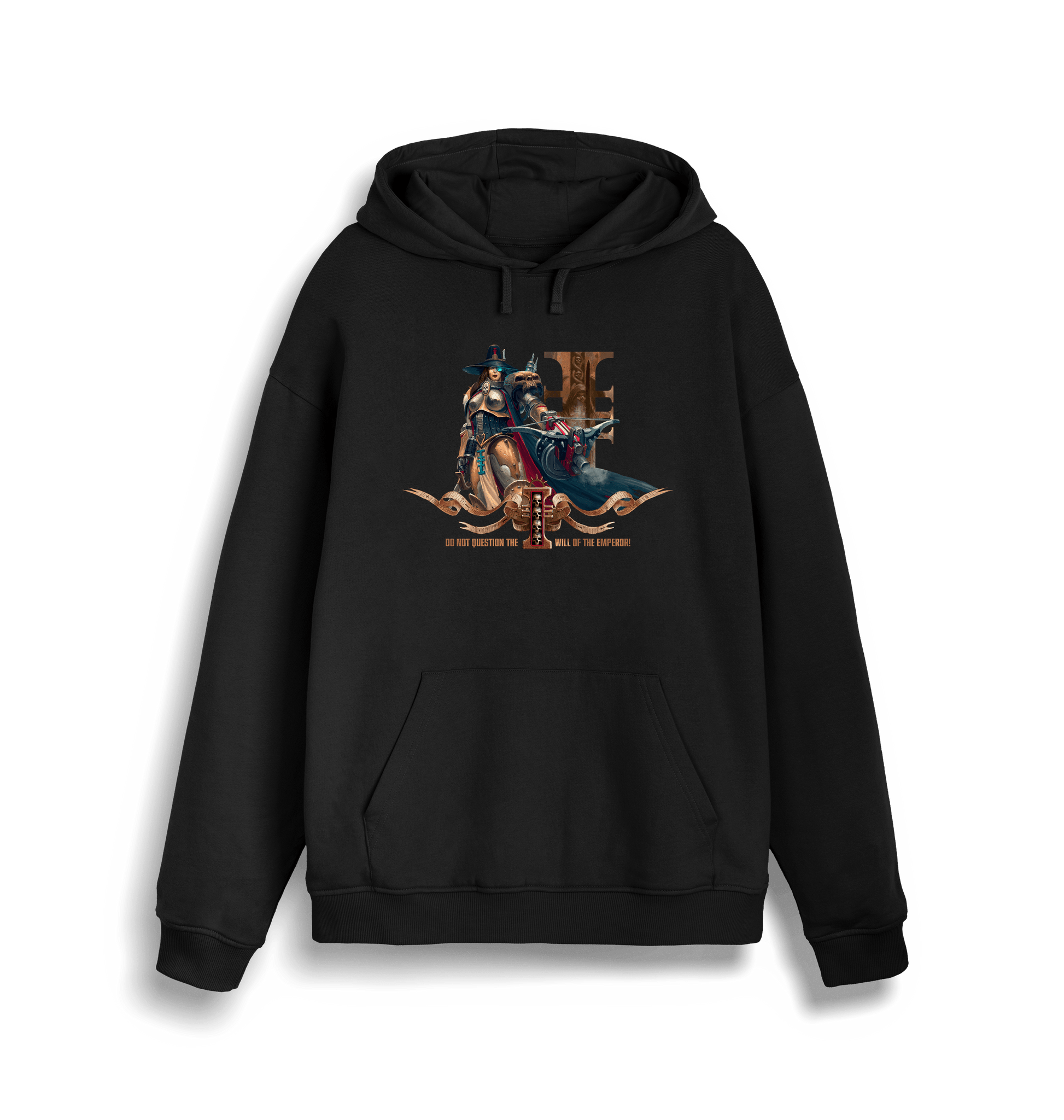 Black Printed Sweater Front