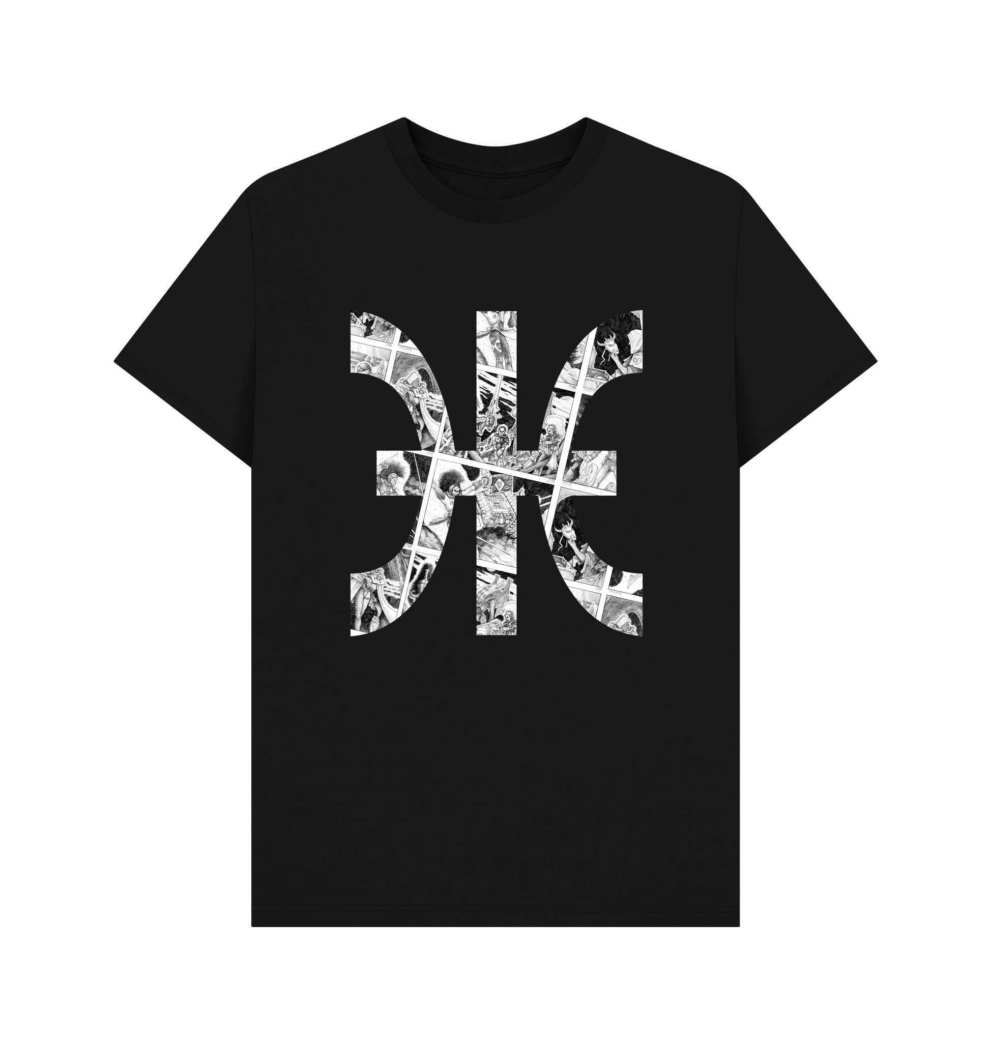 Black Premium Harlequins Retro Logo T Shirt