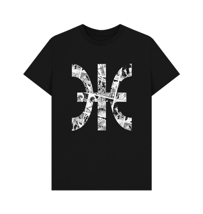Black Premium Harlequins Retro Logo T Shirt