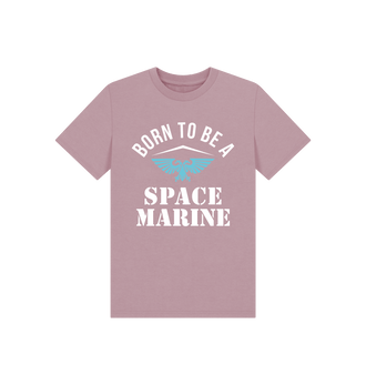 Mauve Born To Be A Space Marine Kids T Shirt