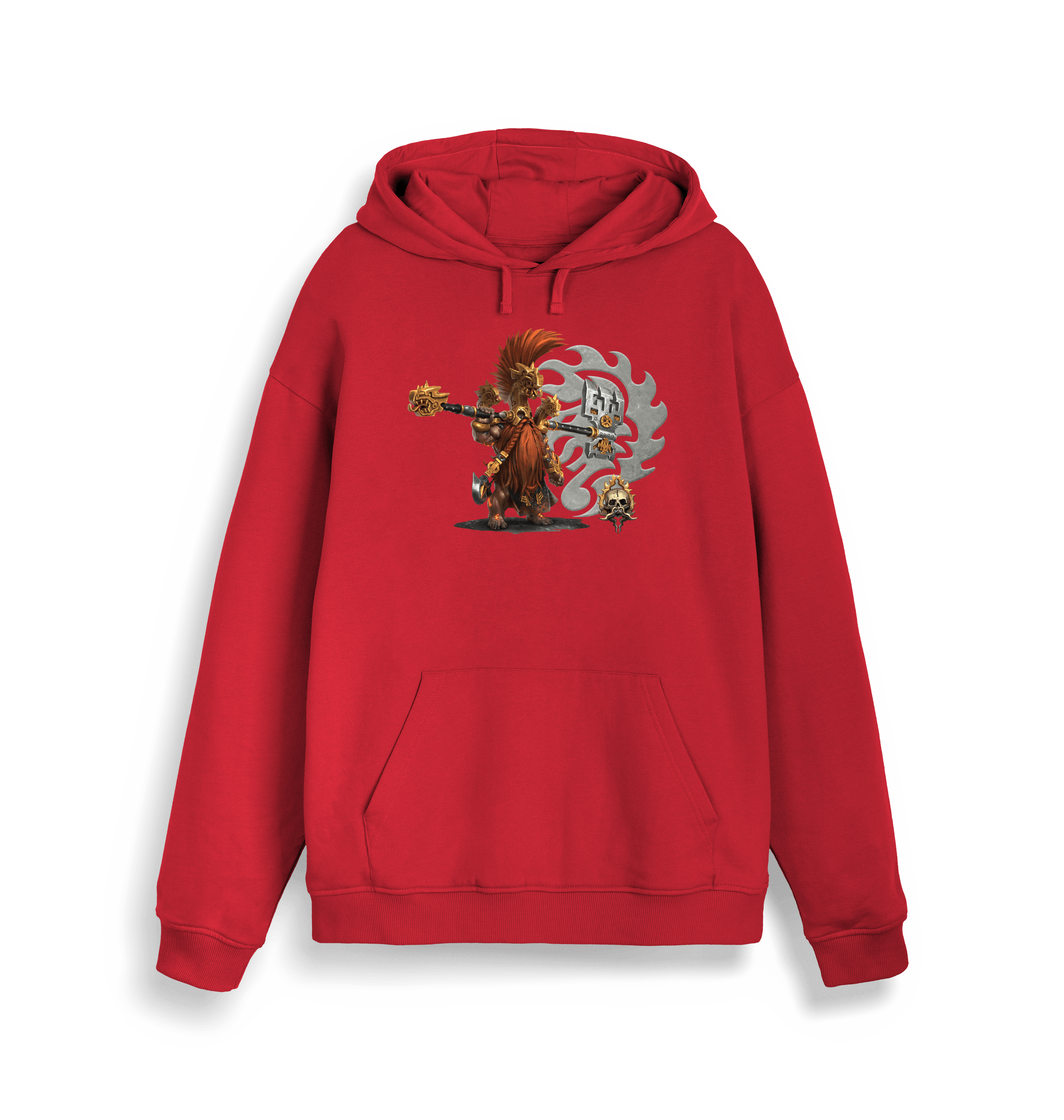 Red Printed Sweater Front