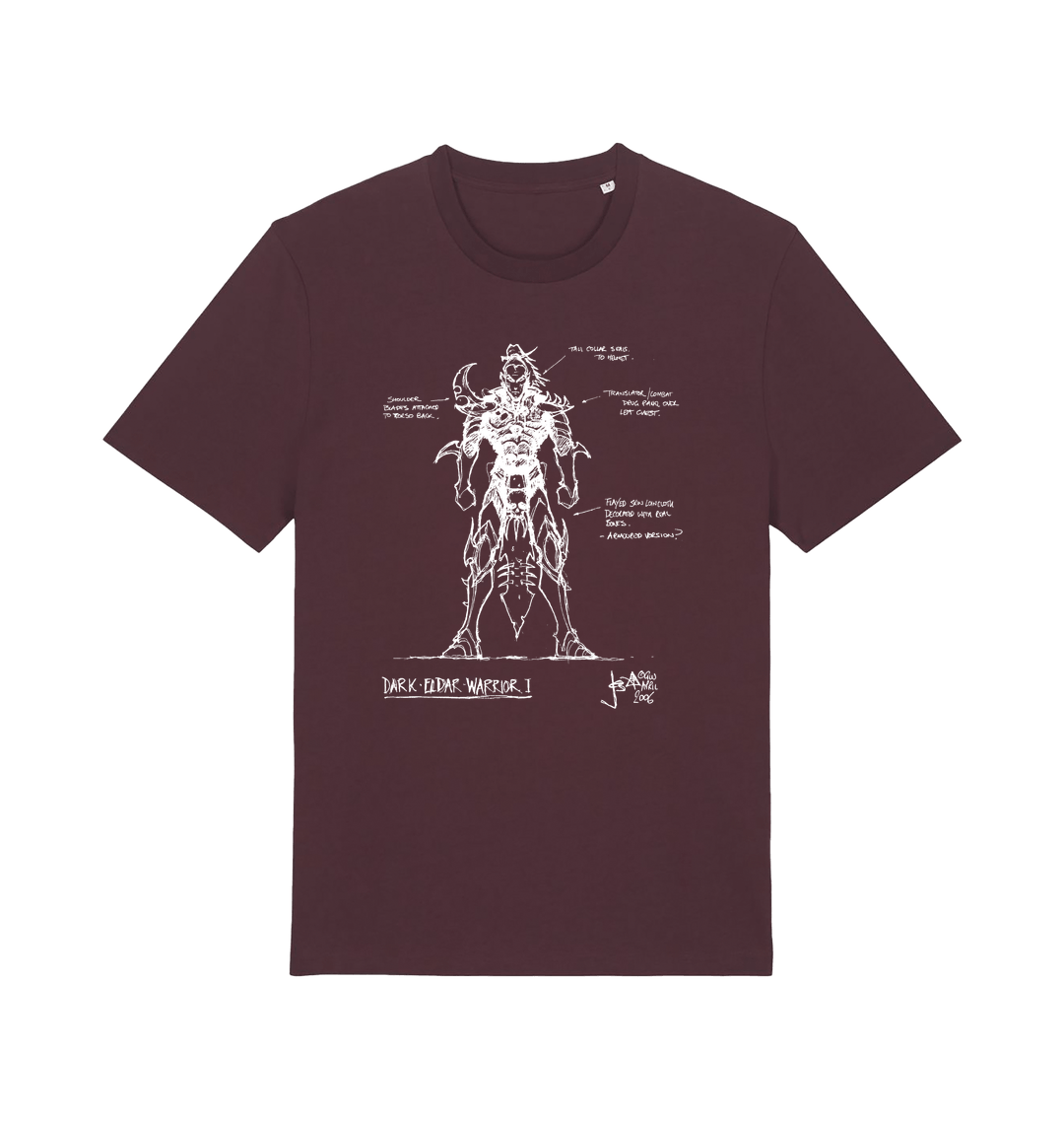 Red Brown Printed T-shirt Front