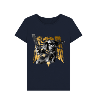 Navy Blue Warhammer 40,000: Space Marine Graphic Fitted T Shirt