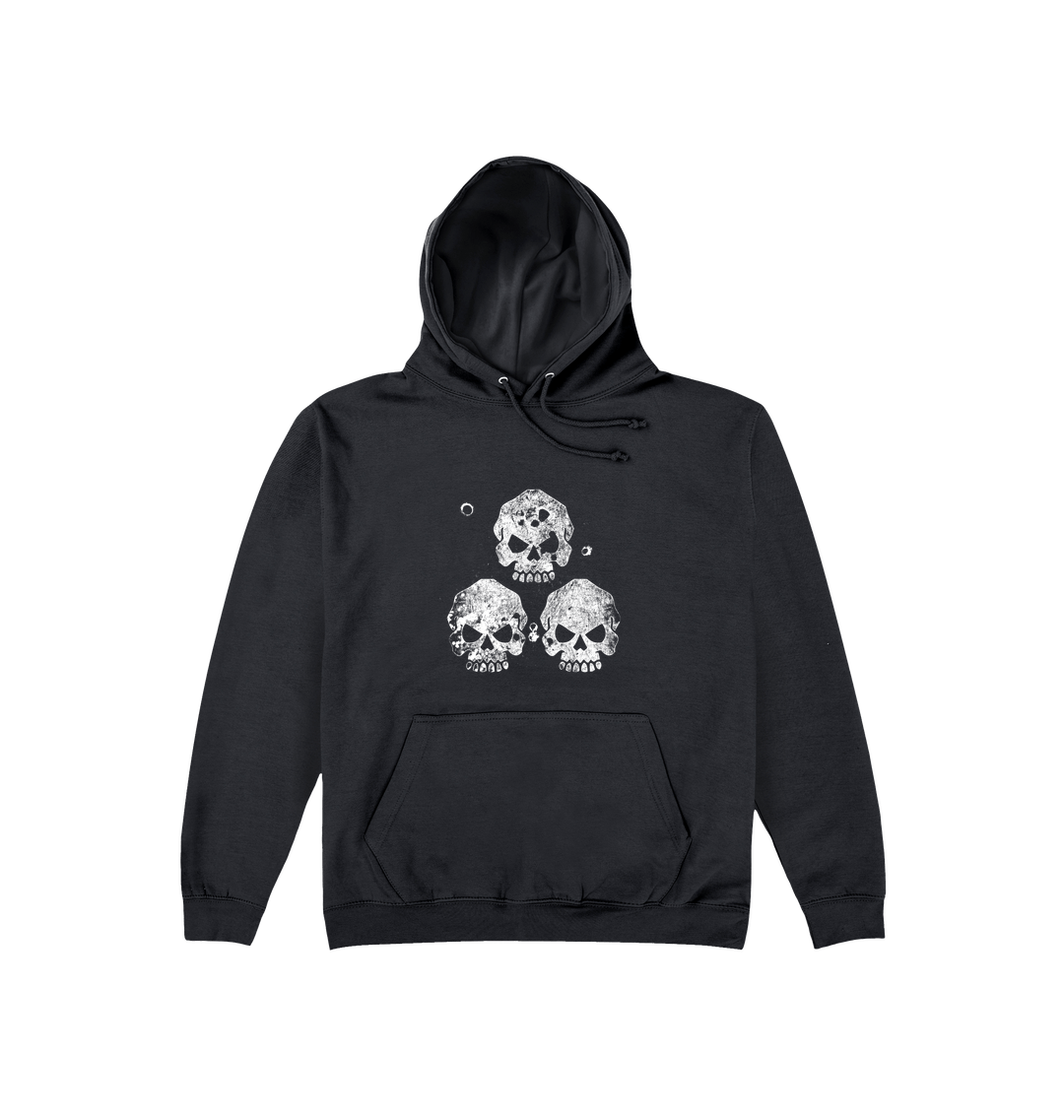 Deep Black Printed Hoody