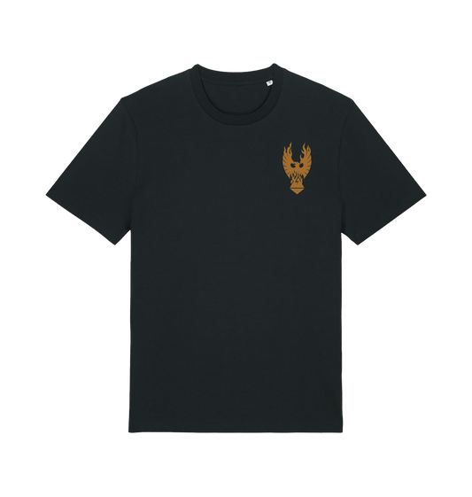Black Printed T-shirt Front