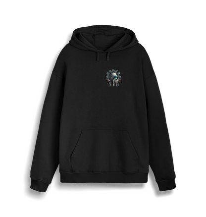 Black Printed Sweater Front